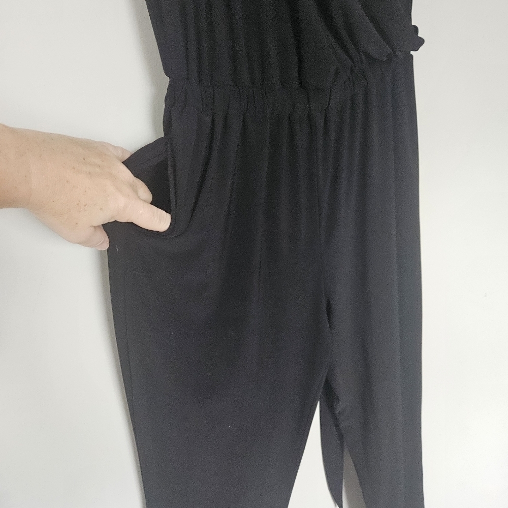 Ramy Brook Toma Jumpsuit Black One Shoulder Size M - Picture 7 of 14